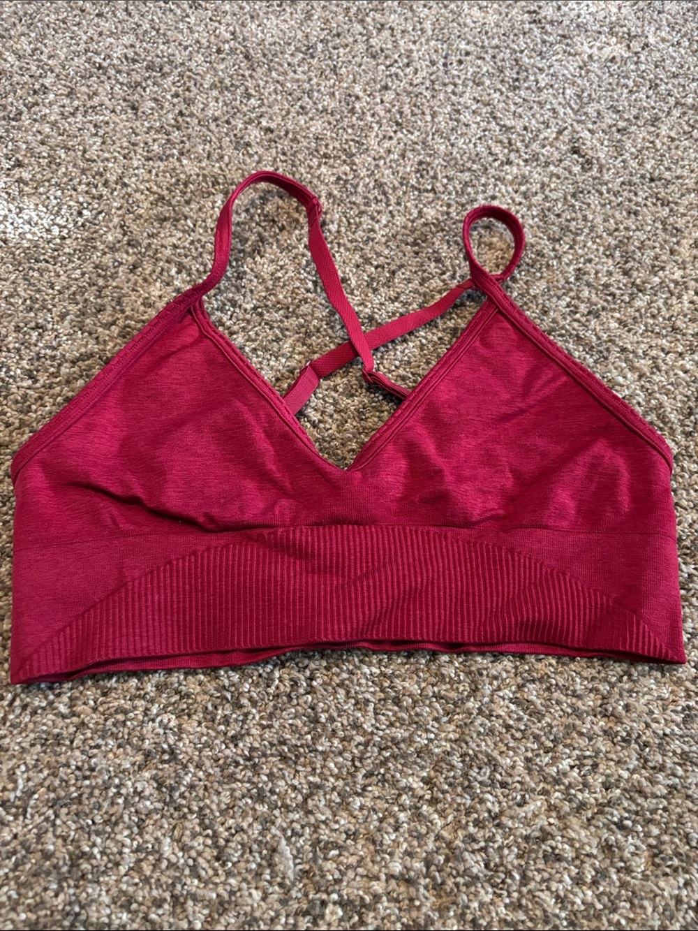 lululemon athletica Burgundy Crossback Seamless Sports Bra